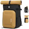 TARION Zaino Fotografico Fotocamera Rolltop: Zaino Fotocamera Reflex Impermeabile con Borsa Fotografica Scomparto per Laptop da 16 Copertura Antipioggia per DSLR SLR Mirrorless (Oro)