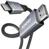 BENFEI Cavo USB C (Thunderbolt 4/3) a DisplayPort 1.4 3M (8K@60Hz, 4K@144Hz), Cavo USB tipo C a DisplayPort per iPhone 16,15 Pro/Max MacBook Pro/Air 2023 iPad Pro iMac S23 XPS 17