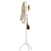 Bayt Attaccapanni da Terra Regolabile 175 cm - Appendiabiti Verticale in Legno Bianco con 8 Ganci, Design Salvaspazio e Moderno per Ingresso, Camera o Ufficio