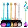 ESRISE Cucchiaini da Caffe', Dessert Colorati in Acciaio Inox, Cucchiaio da Demitasse Musicale Utensile da Cucina Carino per tè Drink di Stoviglie per Milkshake (Multicolor-A)