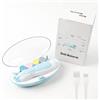 Veloray Elettrica Lima per Unghie per Bambini, Tagliaunghie Elettrico Sicuro, Kit di Lima per Unghie per Bambini, 6 Testine di Macinazione e Luce LED， per Punta e Unghie Neonato(Azzurro)
