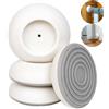 Your Day Mate Protezione da parete, 4 pz, Bianco, forma rotonda, per teste di vite di Ø massimo 41 mm, Protezioni per cancelli di porte e scale, protezione di sicurezza per neonati, bambini, animali domestici, cani