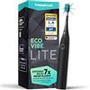 happybrush Spazzolino sonico Eco Vibe 3 - Vincitore del test - Test 100 giorni - Spazzolino elettrico con batteria di 8 settimane - Spazzolini da denti ultrasonici - 2 anni di garanzia - AllBlack