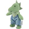 Sterntaler Mini peluche Dino Rexi - Piccolo peluche in velluto e jersey - giocattolo per bambini con sonaglio - fedele compagno per scoprire, coccole e giocare, verde pietra