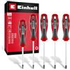 Einhell Accessories Einhell 5 pezzi set di cacciaviti, T | Profili T10 / T15 / T20 / T25 / T30 | lame CrV cromate | punta magnetica | impugnature ergonomiche con foro