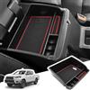 BIBIBO Scatola portaoggetti per Toyota Hilux AN120 AN130 2016-2024, organizer per console centrale con tappetino antiscivolo, braccioli scatola portaoggetti, vano portaoggetti, accessori Toyota Hilux