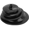 Yctze Piastra di Avvio del Cambio Gomma Metallo Leva del Freno a Mano Leva del Cambio Kit Piastra di Avvio Antipolvere Gomma Nera Rotonda 5.250 Pollici / 13,3 Cm Universale