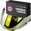 Everalo Visiera Compatibile con HJC Cs15 - Fg15 - Is16 - Tr1 - Fs11 - Ac12 - Cl15 - Cl16 - Clsp - Clst - Cl17 - Csr1 - Fs10 - Fs15 - Hj09 (Oro Cromo)