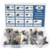 Saipor 40 spazzole di carbone per motori elettrici, 10 dimensioni per utensili elettrici, spazzole di carbone per martello perforatore, smerigliatrice angolare, sega