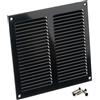 Steinberg14 Griglia di Ventilazione Rettangolare 200x200 mm - Griglie di Aerazione in Metallo Nero - Serranda di Scarico dell'aria con Zanzariera - Copri Bocchetta Interna a Parete e a Soffitto
