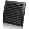 ABOUT VENT 190x190mm Griglia Ventilazione Regolabile in Plastica ABS Antracite con Zanzariera - Griglie Aerazione Rettangolari