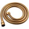 CIENCIA Tubo doccia a mano da 2 m, in acciaio inox, ricambio in titanio oro, FHA019J