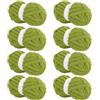 HOMBYS Filo di ciniglia grosso verde oliva per uncinetto, spesso e soffice, filato super voluminoso, per lavori a maglia a mano, filato morbido e soffice, confezione da 8 pezzi (30 m, 226,8 g ogni
