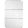 DRW Specchio da Parete Rettangolare Appeso Verticale o Orizzontale in Metallo Dorato 80x120x1,5 cm