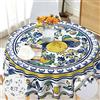 Arroganttiom Round Tablecloth 60 inch, Floral Table Cloth Round Cover, Stain Resistance, Water Repellent, Wrinkle-Free, Colorful Flower Circle Tablecloth for Home Kitchen Dining Party Patio Indoor and Outdoor Use