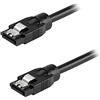 StarTech.com Cavo SATA tondo da 60 cm con connettori latch, 6Gbs, Cavo di alimentazione per disco rigido SATA, Nero (SATRD60CM)