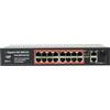 PNI Switch POE SWPOE162 PNI, 16 porte POE da 100 Mbps, 2 porte di collegamento UP da 1000 Mbps, 1 porta SFP da 1000 Mbps, 240 W, AI Extend fino a 250 m, protezione contro i fulmini da 4 kV
