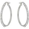 DelPia, Orecchini a Cerchio in Oro 18kt e Argento Sterling 925 2begold con Cristalli (Oro bianco, 20)