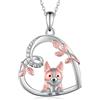 Cehuzeli collana Corgi 925 collare per cani in argento Sterling per le donne regali Corgi per gli amanti Corgi gioielli animali carini