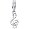 PROESS Ciondolo a forma di luna/girasole/farfalla/gatto/cane, in argento Sterling 925, per collane, bracciali, ciondoli, gioielli, regali per donne, Misura unica, Zirconia cubica, Non pietra preziosa