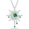FANCIME Soluna Nexus - Collana da donna con pietra portafortuna, in argento Sterling e luna, con ciondolo a forma di sole, per compleanno, per donne e donne, 17.5+2 inches, Argento sterling Oro