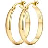 LOUMILEO 4 mm Grandi Orecchini a Cerchio Oro Leggeri 14K Placcati Cerchio Ipoallergenici Grandi Orecchini Oro per Donna 40MM