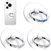 Zerquell 3 Pezzi Trasparente Supporto per Cellulare a 360°, Cellulare Anello con Strass, Compatibile con Diversi Smartphone, Tablet (3 Colori)