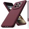 Vansdon Cover Compatibile con Xiaomi Redmi Note 15 4G/5G/Poco M8 5G, Gomma Gel di Silicone Liquida Antiurto Custodia - Bordeaux