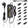 Auplf Alimentatore Universale 3V-24V5A, 15V-120V Adattatore di Alimentazione Regolabile AC/DC,100 V-240 V AC a DC con 14 Adattatori per Elettrodomestici, illuminazione a LED, DVD, Monitor TFT e Altoparlanti