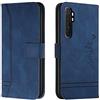 Bravoday Cover per Xiaomi Mi Note 10 Lite 5G, Flip Custodia in Pelle PU Portafoglio Custodia per Xiaomi Mi Note 10 Lite 5G, con Slot per Schede, Blu