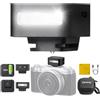 Zeniko ZF08 Flash per Fotocamera w/Height Booster, GN16, CCT 6500k ±200k, Supporto hot Shoe Universale, Riciclaggio Veloce 3S, Flash per Fotocamera a Piena Potenza per Sony/Canon/Nikon/Panasonic
