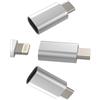 zoyuzan Adattatore da Lightning a USB C (Set di 3) iPhone Jack Femmina USBC Maschio Presa Caricabatterie Convertitore Tablet Tipo Adaptador Mini Cavo Apple Compatibile per Huawei Xiaomi Redmi Google Samsung