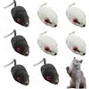 KEWUF 8 Pezzi di Giocattoli per Gatti, Giocattoli di Topi in Pelle di Coniglio, Gioco Gatto, Per l'auto-intrattenimento dei Gatti, 4.8 * 2.5 cm, Grigio, Bianco, Spedizione in Colori Casuali.