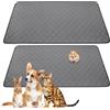 PORFOYO 2 Pezzi Traverse Cani, Tappetini Assorbenti per Cani, Grigio Chiaro, Motivo Scozzese Tappetini Lavabili (120 * 60cm) per Cani per Gatti, Cani, Conigli, Porcellini D'india