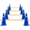 BUERPINKING Set di Agility per Cani, Set di Slalom per Cani Sportivi, Set di Ostacoli per Agility per Cani e Bambini, 10 Coni Altezza 18,5 cm, Accessori per Allenamento Calcio per Esercizi di