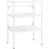 vidaXL Struttura per Lavabo da Bagno Bianca 59x38x83 cm in Ferro