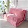 MAXYOYO Pouf a sacco letto pieghevole in velluto a coste, sedia da divano, imbottitura in schiuma, extra spessa, 4 materassi pieghevoli per adulti, include fodera rimovibile lavabile in lavatrice, per