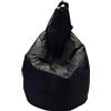 13Casa Nylon A5 Poltrona Sacco, Nylon ,Plastica, Nero, 120 x 80 x 80 cm