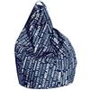 13Casa - City A5 - Poltrona sacco. Dim: 80x80x120 h cm. Col: Blu. Mat: Nylon.