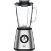Tefal Jamie Oliver by Tefal BL43J810 Blender facile da usare, potenza 800 W, contenitore in vetro termico resistente (capacità utile 1,25 l), funzione ghiaccio tritato, 5 velocità, acciaio inox/nero