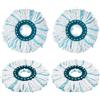 ACOMTUO 4 Pezzi Testine di Ricambio Mocio Compatibile Con Leifheit, Mocio di Ricambio in Microfibra, Clean Twist Disc Mop, Mocio di Ricambio in Microfibra, Adatto A Tutti I Tipi Di Pavimento