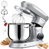 Vezzio Impastatrice Planetaria Impastatrice Elettrico 8.5 Litri Robot da Cucina Multifunzione 6 Velocità Include ciotola in acciaio inossidabile, frusta, gancio per impastare (Silver)