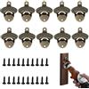Ksvaye 10 Pezzi Apribottiglie da Muro Apribottiglie da Parete in Metallo Vintage Cavatappi da Muro con Viti Per Barista Bar Ristorante Cucina Caffè(Bronzo)
