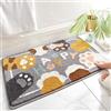 Trlyane Tappeto Bagno, Tappetino Antiscivolo per Il Bagno, Impronta di zampa di gatto, Soffice Tappeto da Bagno in Microfibra per Casa e cucina Zerbino Ingresso, Assorbente, Lavabile in Lavatrice,50 x 80 cm