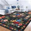 BYBSRLL Tappeto grande vintage, per soggiorno, 240 x 300 cm, lavabile, motivo floreale boho, morbido e antiscivolo, a pelo corto, per camera da letto, sala da pranzo, cameretta dei bambini, ufficio