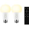 AILEMING Lampadina intelligente a LED E27, 12 W, 1000 lm, 2700-6500 K, dimmerabile, equivalente a 100 W, con telecomando da 2,4 GHz, 2 lampadine e 1 telecomando