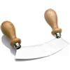 Tredoni Mezzaluna chopper affettatrice cutter luna rotonda Hachoir - italiano in acciaio INOX 15 cm