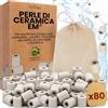 orinko - 80 Perle in Ceramica Em® - Migliorano la qualità dell'Acqua - Riducono Il calcare - Adatto per Lavatrice e per 2 Decanter, Bottiglie, zucche, zucche, caffettiera, bollitori