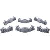 EnderToys Connecting Barricade Wall Set, Terrain Scenery for Tabletop 28mm Miniatures Wargame, 3D Printed And Paintable
