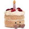 Jellycat Divertente torta di compleanno - L: 12 cm x l: 12 cm x h: 16 cm